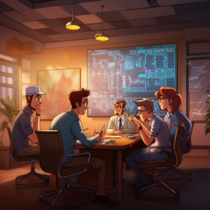 tacoman1616_an_illustrative_cartoon_scene_of_a_team_of_software_43166915-450b-4f0e-a7d4-b311cb43b2d6_1_br