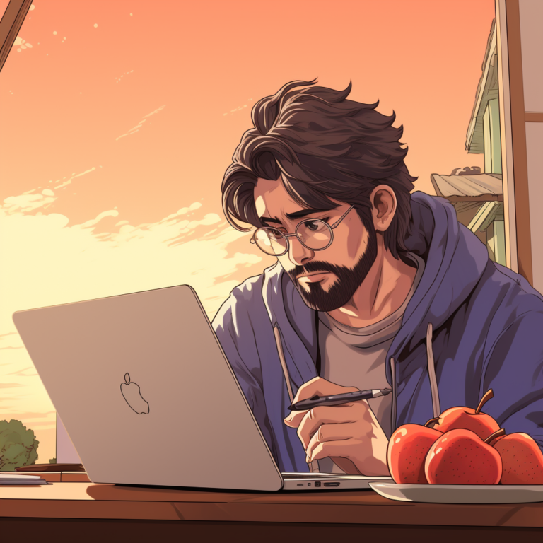 tacoman1616_an_illustrative_cartoon_scene_of_a_young_bearded_ja_61eb1e15-48ec-403a-8048-fa098236bde3_1_br